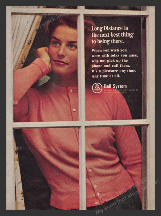 1965 Bell Telephone System Missing Family Long Distance Print Advertisement Ad