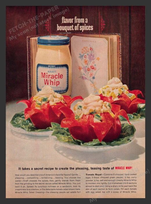 1965 Kraft Miracle Whip "Tomato Royal" Recipe Print Advertisement Ad