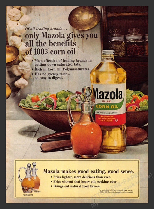 1965 Mazola Pure Corn Oil Print Advertisement Ad