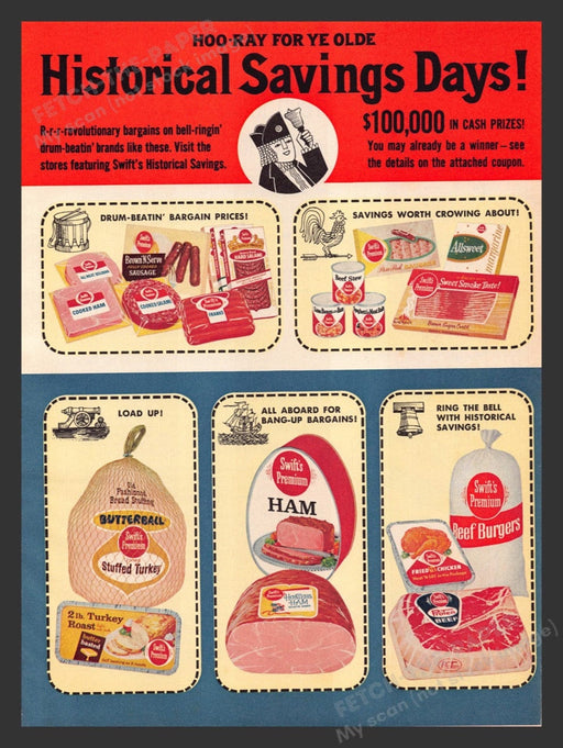 1966 Swift's Premium Meats Savings Day! Print Advertisement Ad