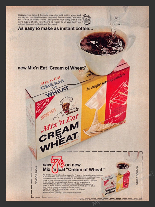 1967 Nabisco Mix 'n Eat Cream of Wheat Print Advertisement Ad