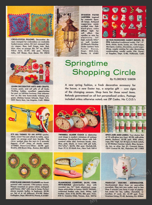 1967 Springtime Shopping Circle Product & Gift Catalog / Booklet Magazine Insert