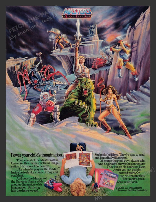1985 Masters of the Universe He-Man HTF RARE Print Advertisement Ad