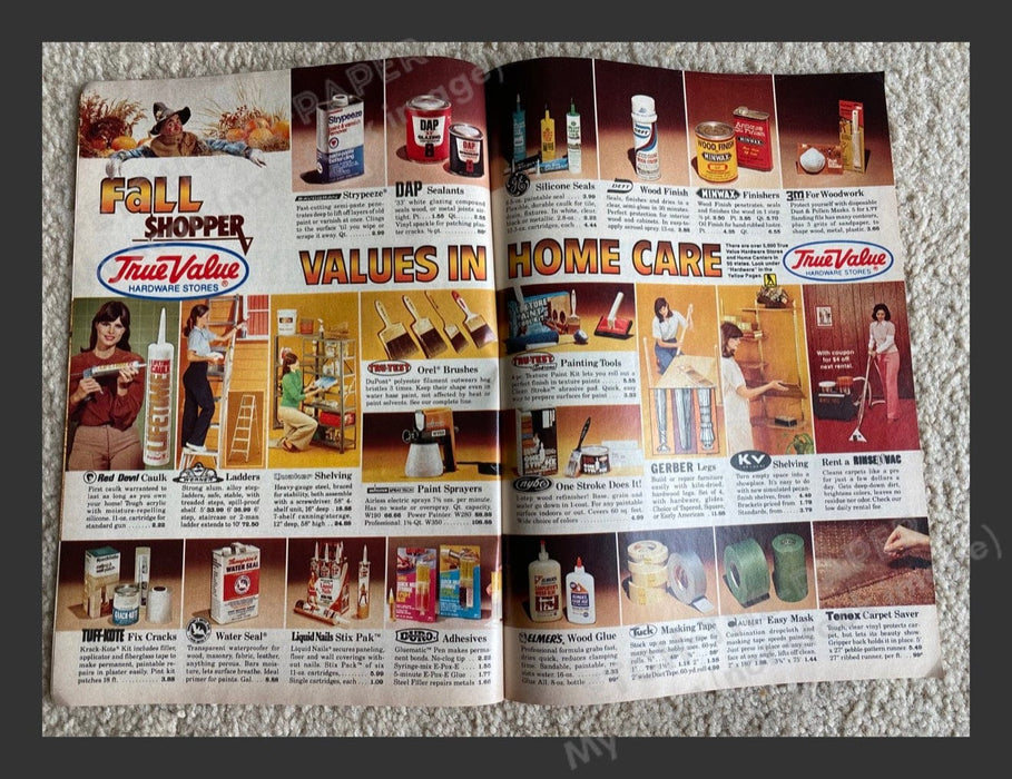 1980s True Value Fall Shopper Catalog Booklet Magazine Insert 1980 Fetch the Paper!