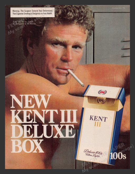 1985 Kent III Deluxe 100s Ultra Lights Cigarettes Print Advertisement Ad