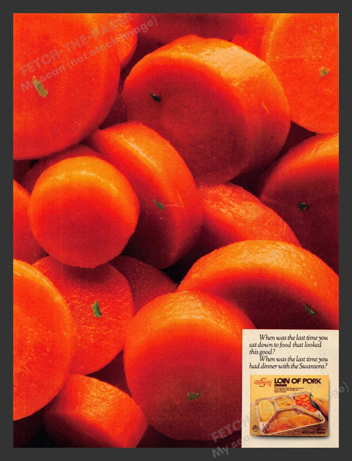 1985 Swanson "Loin of Pork" TV Dinner Print Advertisement Ad