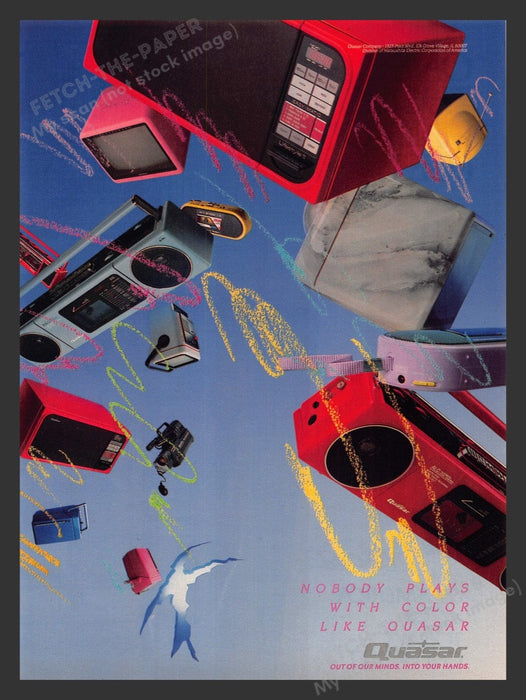 1986 Quasar Color Electronics Print Advertisement Ad