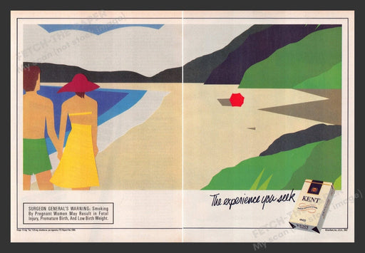 1987 Kent Cigarettes "The experience you seek" Print Advertisement (2 Pages)