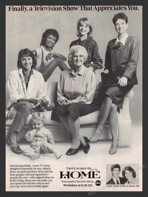 1988 ABC Home T.V. Show Robb Weller & Sandy Hill Print Advertisement Ad