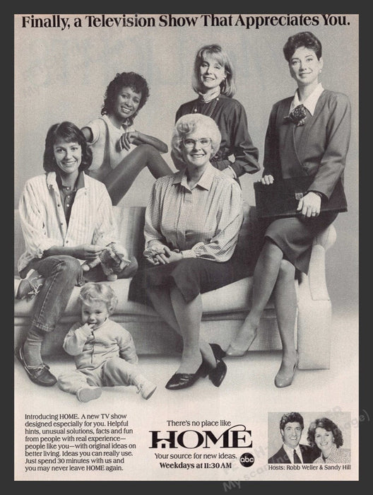1988 ABC Home T.V. Show Robb Weller & Sandy Hill Print Advertisement Ad