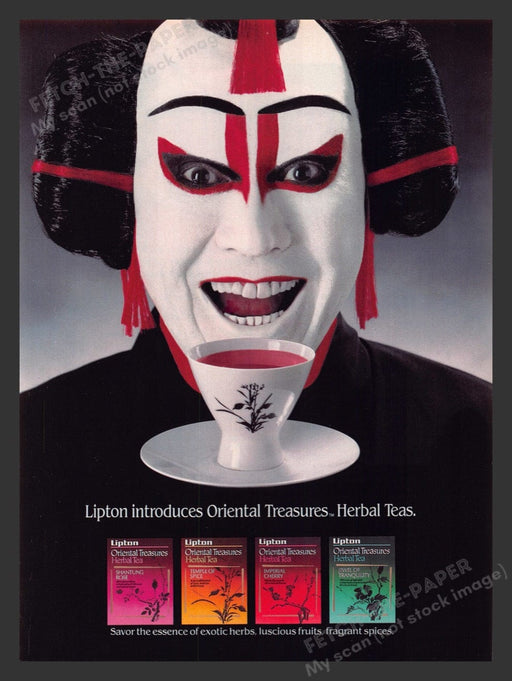 1988 Lipton Oriental Treasures Herbal Teas Print Advertisement Ad
