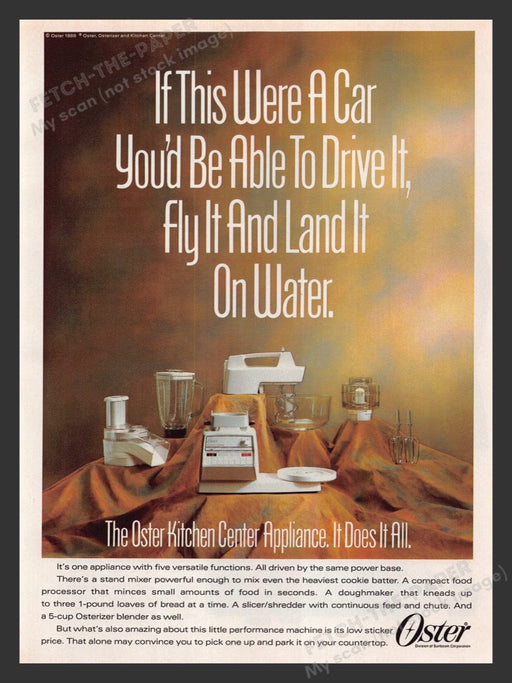1988 Oster Kitchen Center Appliances It Does it All Print Advertisement Ad
