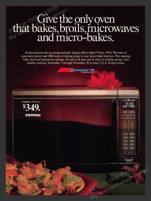 1988 Tappan Micro-Bake Oven Kmart Print Advertisement Ad