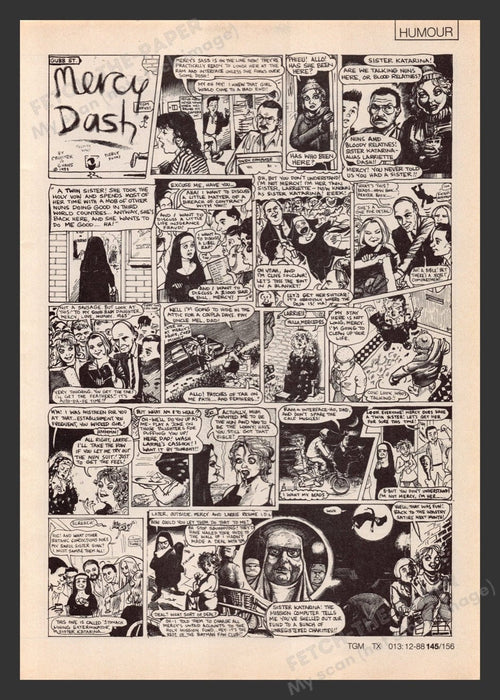 1988 U.K. Exclusive "Mercy Dash" Short Comic Print Advertisement