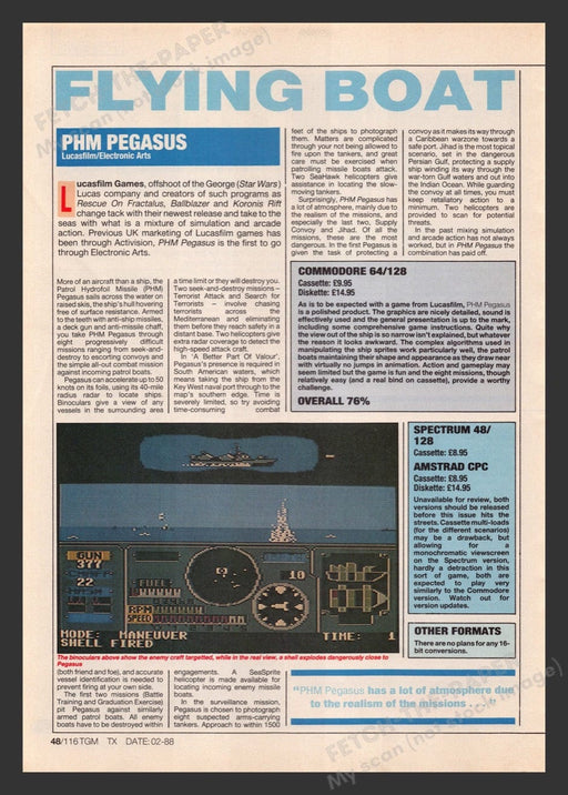 1988 U.K. Exclusive PHM Pegasus Video Game Preview / Review