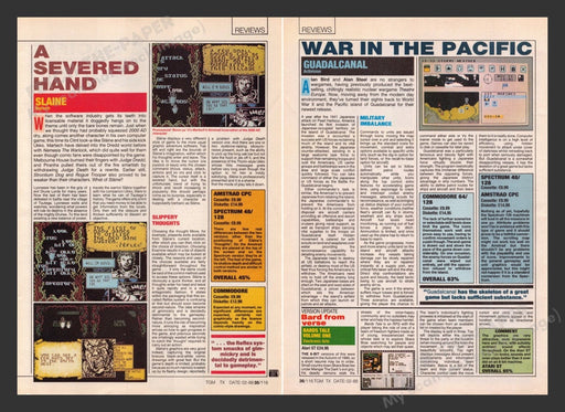 1988 U.K. Exclusive Slaine & Guadalcanal Video Game Preview / Review