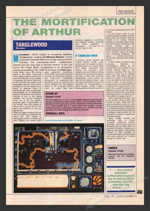 1988 U.K. Exclusive Tanglewood Video Game Preview / Review