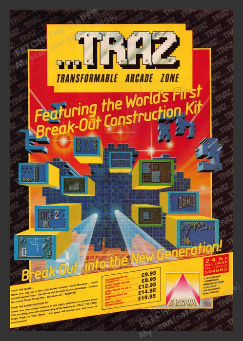 1988 U.K. Exclusive Traz Video Game Print Advertisement