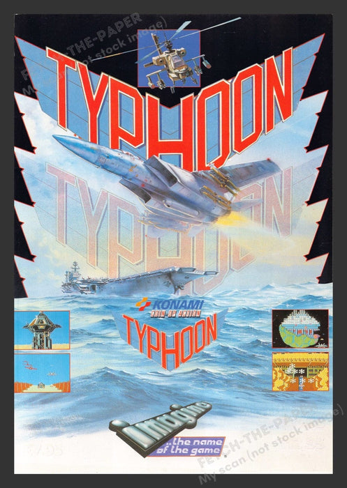 1988 U.K. Exclusive Typhoon Video Game Print Advertisement