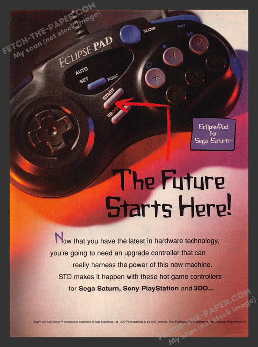 1995 Print Advertisement Eclipse Pad Controller Video Game Ad.