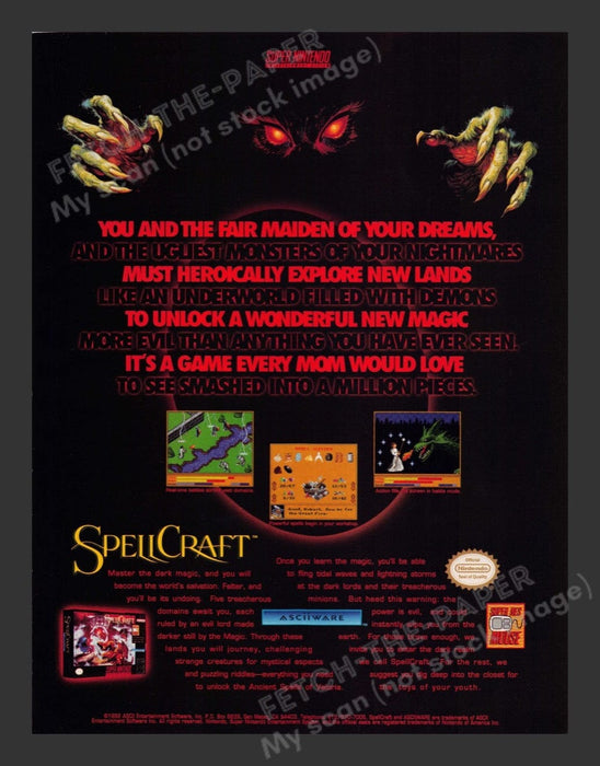 1993 SpellCraft Video Game Print Advertisement