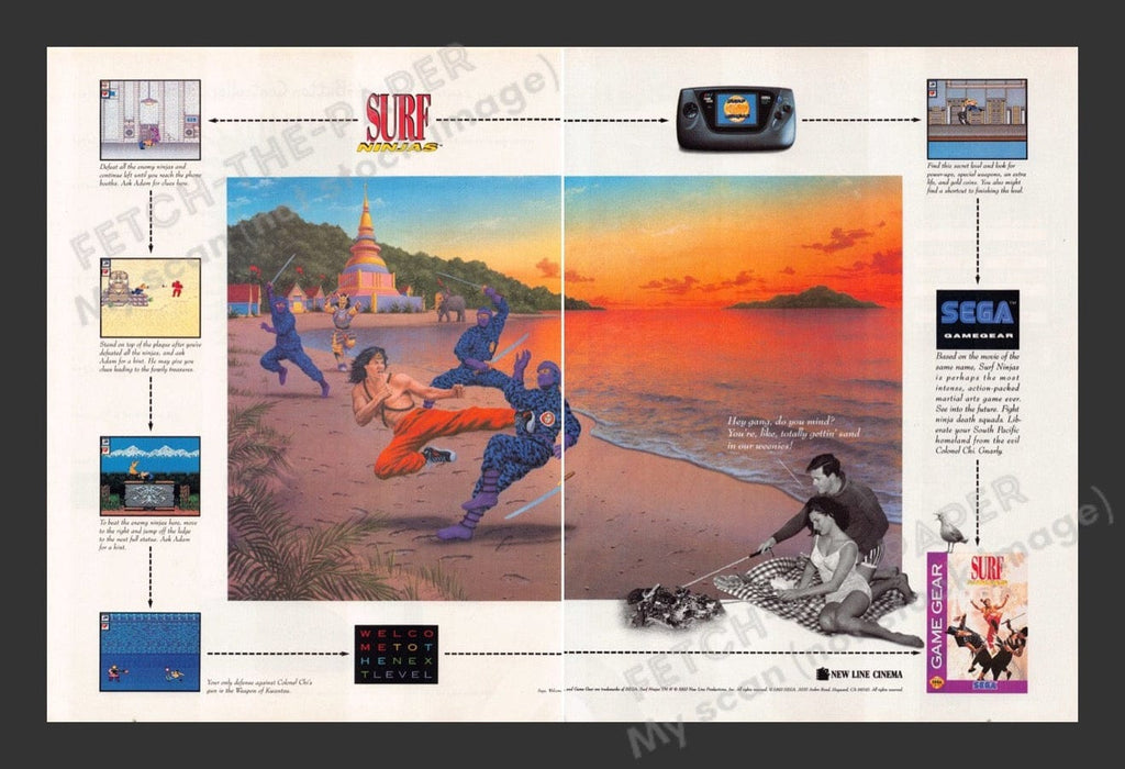1993 Surf Ninjas Video Game Print Advertisement