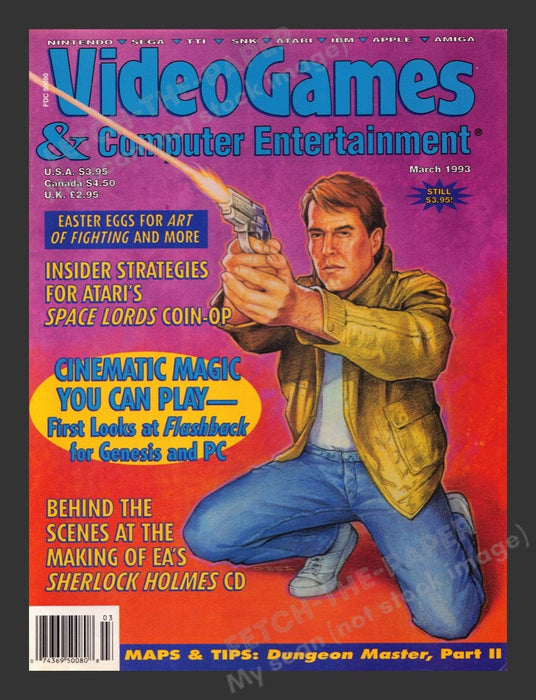 1993 Video Games & Computer Entertainment Flashback Magazine Front Cover Only Fetch the Paper!
