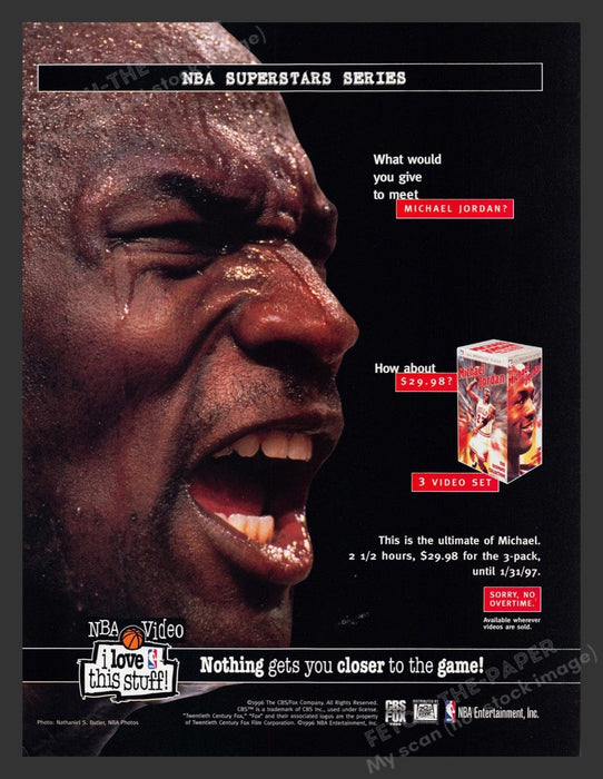 1996 Michael Jordan 3 Video Set Print Advertisement