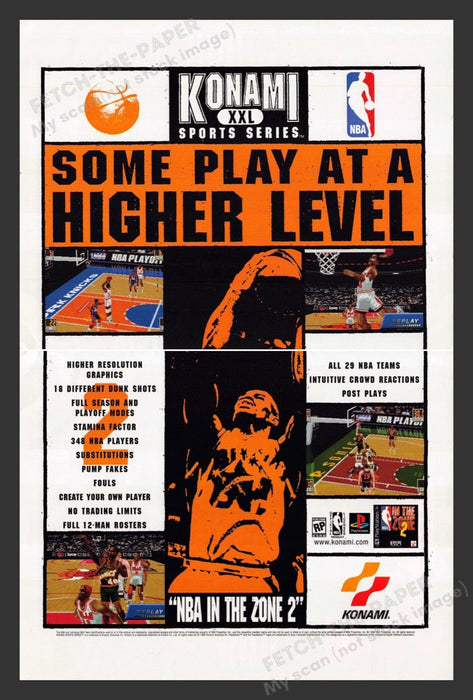 1996 NBA in the Zone 2 Video Game Print Advertisement (2 Pages)