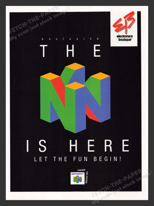 1996 Nintendo 64 System Release Video Game Print Advertisement