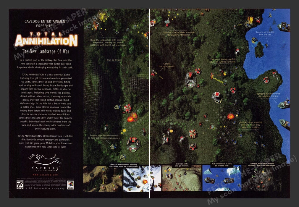 1997 Total Annihilation Video Game Print Advertisement (2 Pgs)