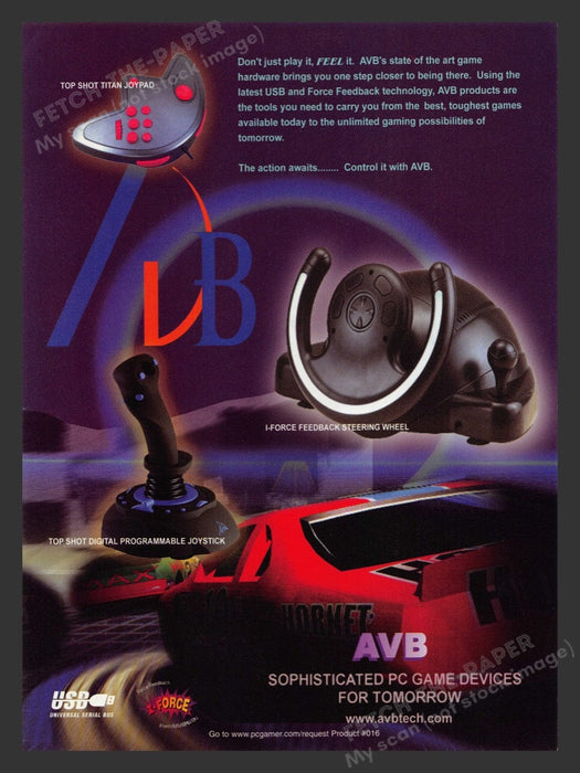 1998 AVB PC Game Devices & Controllers Video Game Print Advertisement
