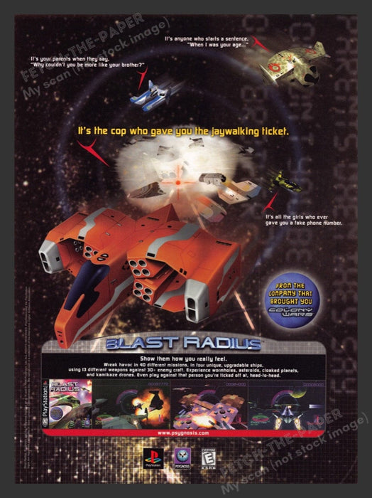1998 Blast Radius Video Game Print Advertisement