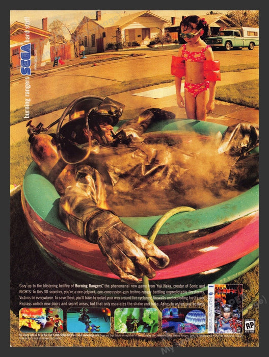 1998 Burning Rangers Video Game Print Advertisement