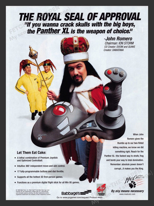 1998 Panther XL Mad Catz Controller Video Game Print Advertisement
