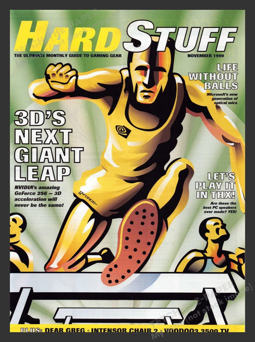 1999 "Hard Stuff" NVIDIA VooDoo 3 Video Game Print Ad