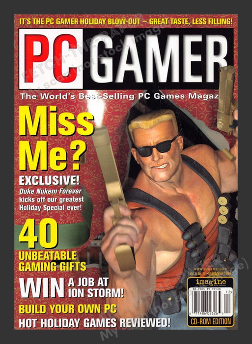 1999 PC Gamer 1999 December Featuring "Duke Nukem" Magazine Front Cover Only Fetch the Paper!