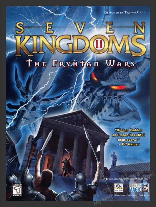 1999 Seven Kingdoms II: The Fryhtan Wars Video Game Print Advertisement Fetch the Paper!