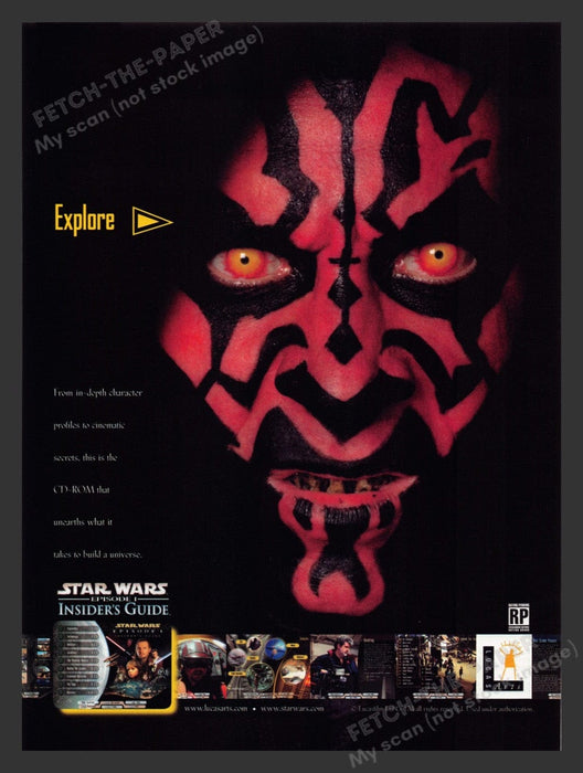 1999 Star Wars Episode 1 Insider's Guide Video Game Print Advertisement