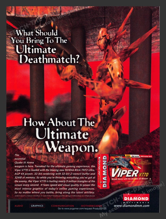 1999 Viper V770 by Diamond Video Game Print Advertisement Fetch the Paper!