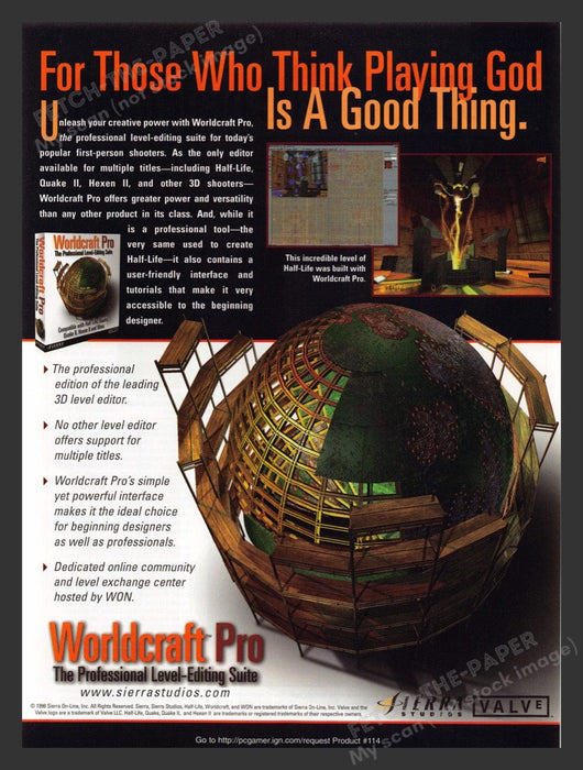 1999 Worldcraft Pro Video Game Print Advertisement Fetch the Paper!