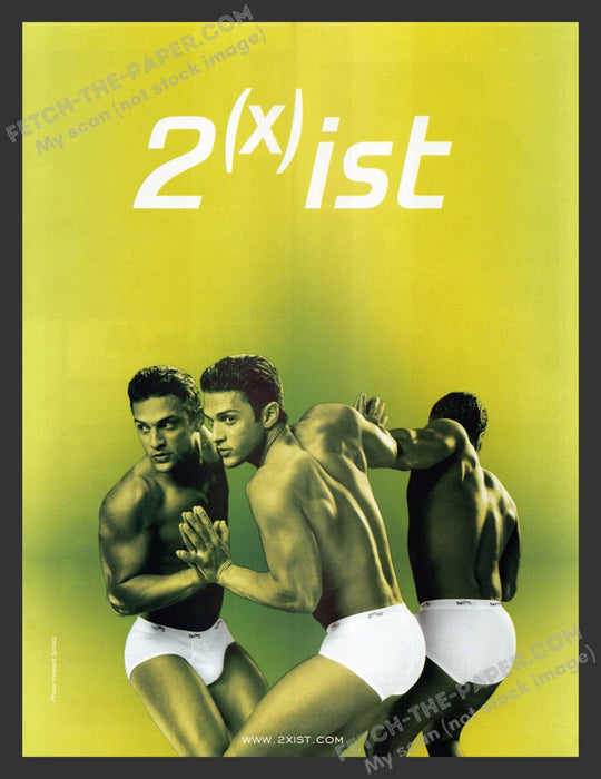 2000 Print Advertisement 2(x)ist Men's Underwear Howard Schatz Photo Ad.
