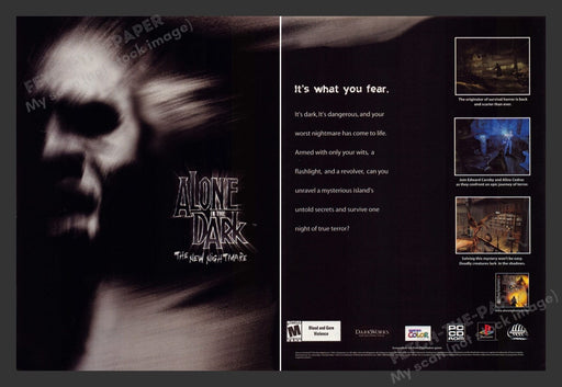 2001 Alone in the Dark: The New Nightmare Video Game Print Advertisement (2 Pgs)