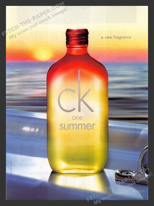 2007 Print Advertisement CK One Summer Calvin Klein Fragrance Ad.