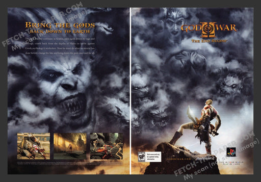 2007 Print Advertisement 2 Page God of War: The End Begins Video Game Ad.