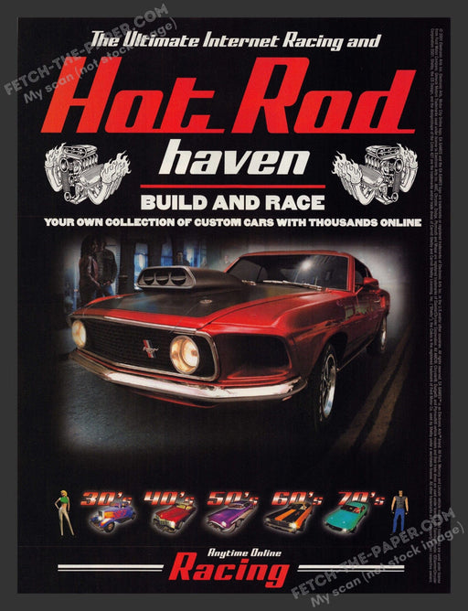 2002 Print Advertisement Hot Rod Haven: Build and Race Video Game Ad.