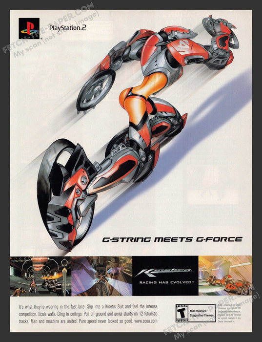 2002 Print Advertisement Kinetica Video Game Ad.