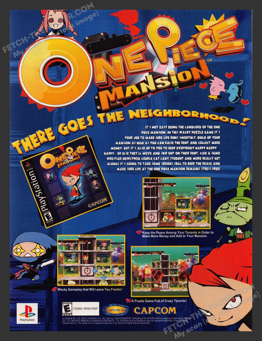 2002 Print Advertisement One Piece Mansion Video Game Ad.