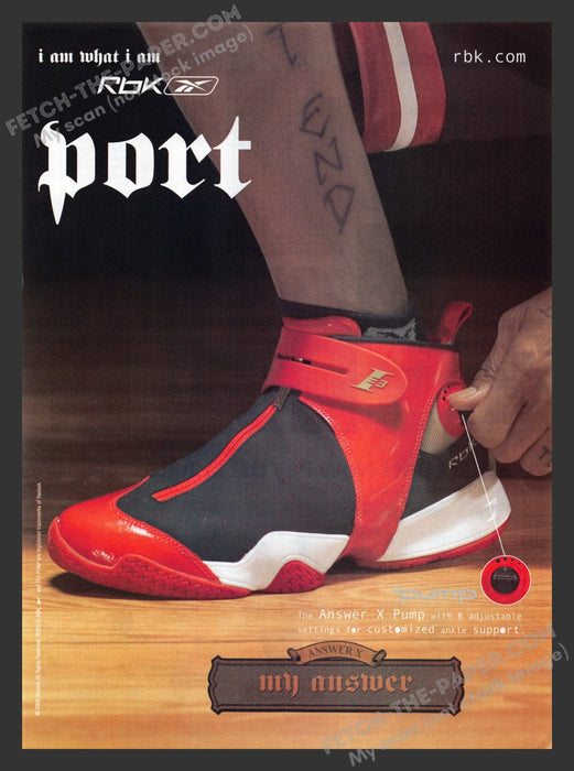 2006 Print Advertisement Reebok Answer X Pump Shoes Ad.