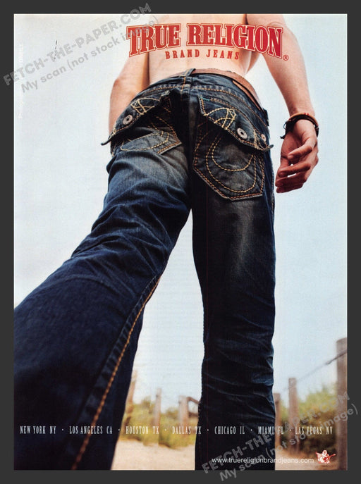 2008 Print Advertisement True Religion Brand Jeans Clothing Men's Ad.